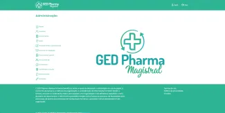 Tela do GED Pharma: menu de administração